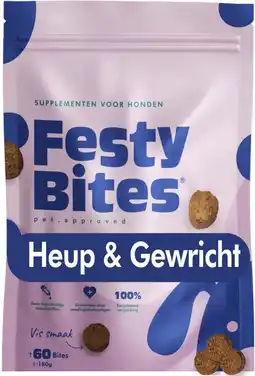 Welkoop FestyBites - Heup en gewrichten - met Vis - Honden supplement - 180 gram aanbieding