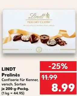 Kaufland DE LINDT Pralinés aanbieding