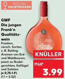 Kaufland DE GWF Die jungen Frank'n Qualitäts wein aanbieding