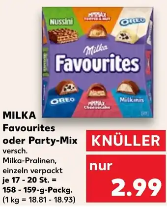 Kaufland DE Milka Favourites oder Party Mix aanbieding