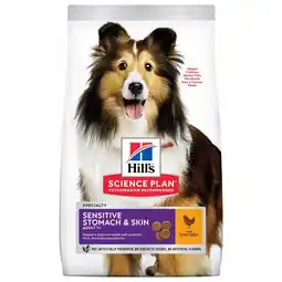 Pets Place Hill's Canine Adult Sensitive Stomach & Skin Medium - Hondenvoer - Kip 14 kg aanbieding