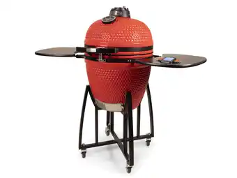 Pets Place Patton Premium Kamado 21inch Red Devil - Barbecue - Ø 47 cm 77 kg Rood Zwart aanbieding