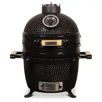 Pets Place Patton Premium Kamado 15 Table Black - Grill - Barbecue - Ø 34 cm Zwart aanbieding