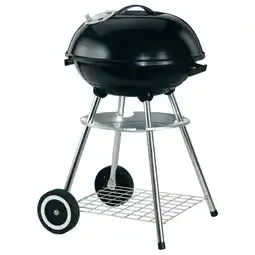 Pets Place Garden Grill Kogelgrill Rond - Barbecue - 47 cm Zwart Chroom aanbieding