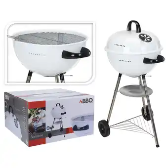 Pets Place Homestyle Bbq Bolvorm Houtskool Met Thermometer - Barbecue - Wit aanbieding