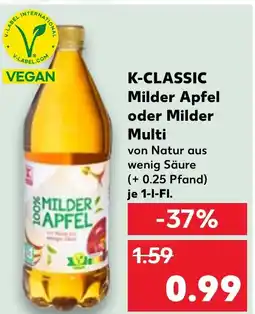 Kaufland DE K CLASSIC Milder Apfel oder Milder Multi aanbieding