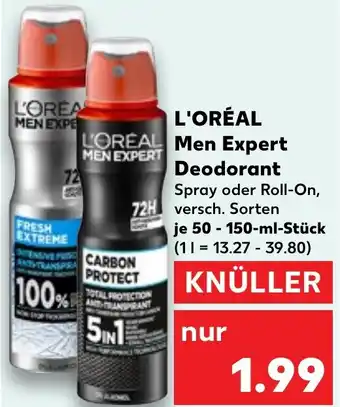Kaufland DE L'OREAL Men Expert Deodorant aanbieding