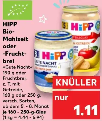 Kaufland DE HIPP Bio Mahlzeit oder Frucht brei aanbieding