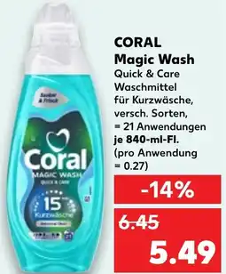 Kaufland DE CORAL Magic Wash Quick & Care Waschmittel aanbieding
