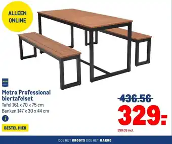 Makro Metro Professional biertafelset aanbieding