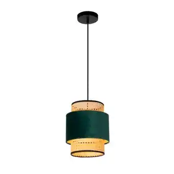 Praxis Lucide hanglamp Javor groen ⌀23cm E27 aanbieding
