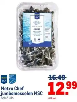 Makro Metro Chef jumbomosselen MSC aanbieding
