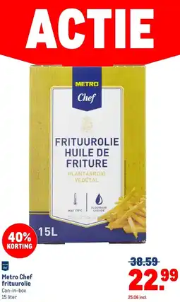Makro Metro Chef frituurolie aanbieding