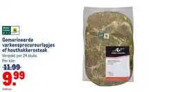 Makro Gemarineerde varkensprocureurlapjes of houthakkerssteak aanbieding
