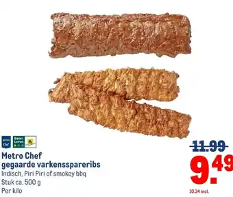 Makro Metro Chef gegaarde varkensspareribs aanbieding