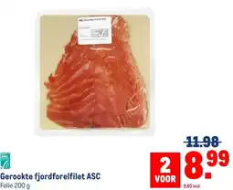 Makro Gerookte fjordforelfilet ASC aanbieding