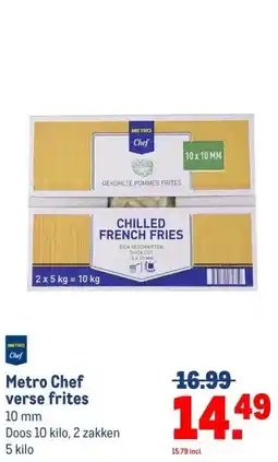 Makro Metro Chef verse frites aanbieding