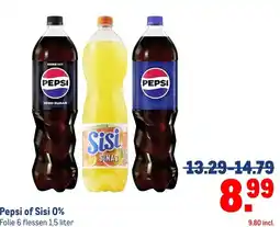Makro Pepsi of Sisi 0% aanbieding