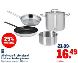 Makro Alle Metro Professional kook- en koekenpannen aanbieding