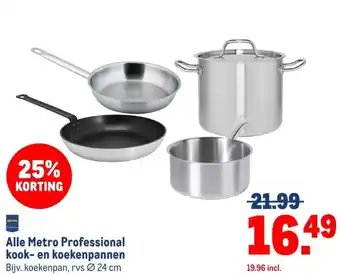 Makro Alle Metro Professional kook- en koekenpannen aanbieding