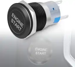 Amazon Motorstartknop, 12V 19 mm waterdichte startknop voor auto-ontstekingsschakelaar(Black) aanbieding