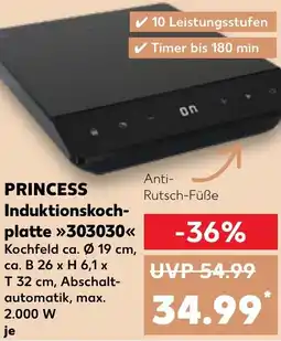 Kaufland DE PRINCESS Induktionskochplatte 303030 aanbieding
