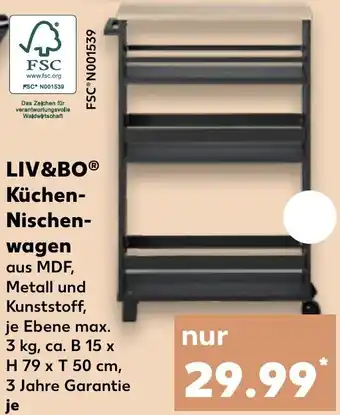 Kaufland DE LIV&BO Küchen Nischenwagen aanbieding