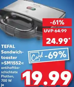 Kaufland DE TEFAL Sandwichtoaster SM1552 aanbieding