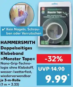 Kaufland DE Hammersmith Doppelseitiges Klebeband Monster Tape aanbieding
