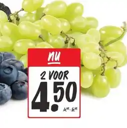 Jumbo Blauwe bessen, witte pitloze druiven, avocado of snacktomaatjes aanbieding