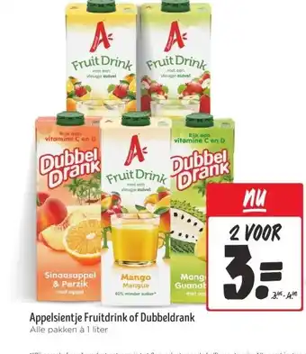 Jumbo Appelsientje Fruitdrink of Dubbeldrank aanbieding