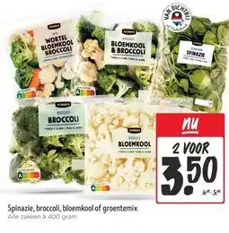 Jumbo Spinazie, broccoli, bloemkool of groentemix aanbieding