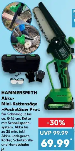 Kaufland DE Hammersmith Akku-Mini-Kettensäge PocketSaw Pro aanbieding