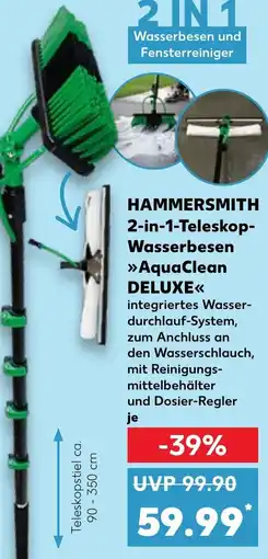 Kaufland DE Hammersmith 2-in-1-Teleskop Wasserbesen AquaClean DELUXE aanbieding