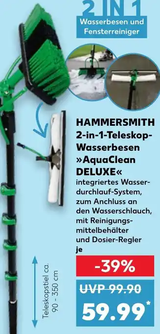Kaufland DE Hammersmith 2-in-1-Teleskop Wasserbesen AquaClean DELUXE aanbieding