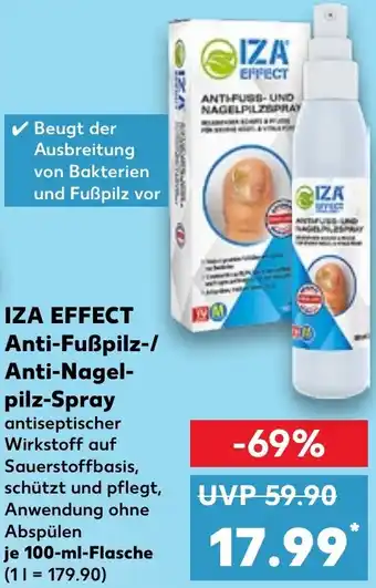 Kaufland DE Iza effect Anti-Fußpilz-/ Anti-Nagelpilz-Spray aanbieding