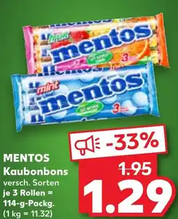 Kaufland DE Mentos Kaubonbons aanbieding