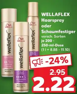 Kaufland DE Wellaflex Haarspray oder Schaumfestiger aanbieding