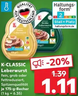 Kaufland DE K-CLASSIC Leberwurst aanbieding
