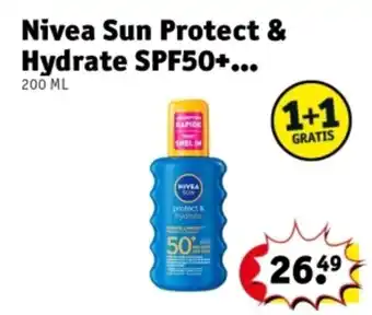 Kruidvat Nivea Sun Protect & Hydrate SPF50+ aanbieding