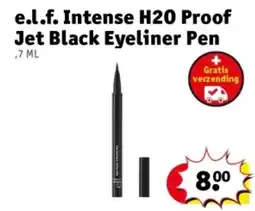 Kruidvat E.l.f. Intense H20 Proof Jet Black Eyeliner Pen aanbieding