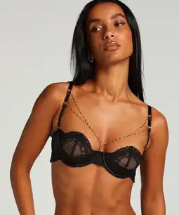 Hunkemoller Hunkemöller Half-voorgevormde cup beugel bh Belladonna Zwart aanbieding