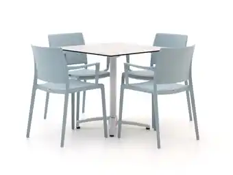 Kees Smit Forza Sile/Canzo 80cm dining tuinset 5-delig stapelbaar inklapbaar aanbieding
