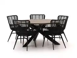 Kees Smit Intenso Asti/Rough-Y Ø150cm dining tuinset 6-delig aanbieding