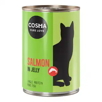 Zooplus 12x400g Zalm in Gelei Cosma Original Kattenvoer aanbieding