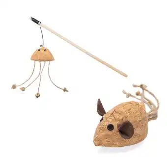 Zooplus beeztees Catnip kattenspeelset kurk kurk muis Reinie + kattenhengel octopus Tako voor katten aanbieding
