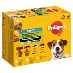Zooplus Pedigree Maaltijdzakjes Multipack - Gemengde selectie in saus (4 soorten) 12 x 100 g aanbieding