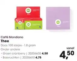 HANOS Caffè Mondiano Thee aanbieding