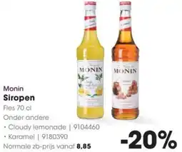 HANOS Monin Siropen aanbieding