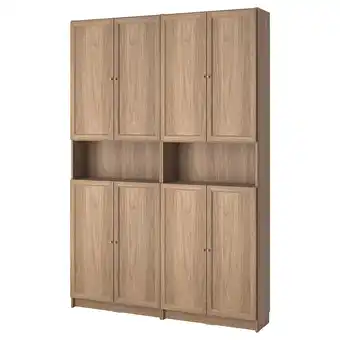 IKEA Billy boekenkast, lichtbruin, houten, rechthoekig, meerdeurs ontwerp aanbieding